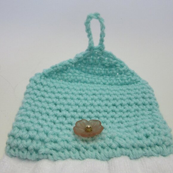 Set of 2 Hanging Kitchen Towels Button Top White Cotton Mi Casa es Su Casa NWT - Picture 8 of 8